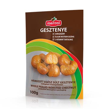 Maroni Peeled whole roasted chestnuts in protective gas packaging