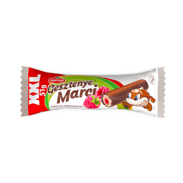 Maroni Gesztenye Marci cooled chestnut bar with raspberry filling