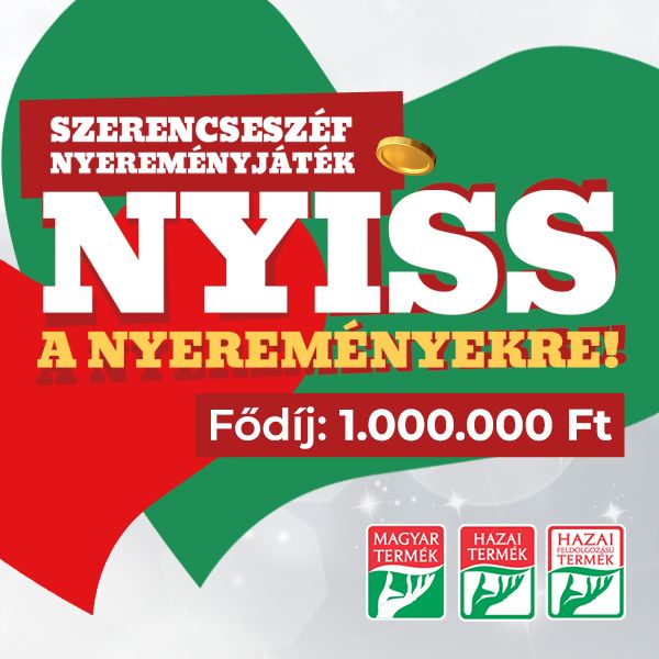 SZERENCSESZÉF NYEREMÉNYJÁTÉK - Nyiss a nyereményekre!